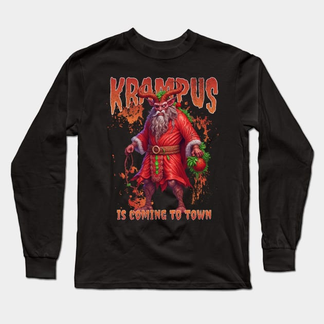 Krampus is coming to town Long Sleeve T-Shirt by ARTerritory